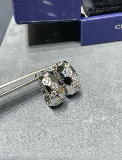 [Marin-Jewelry]BEE LOVE DIAMOND HOOP EARRINGS