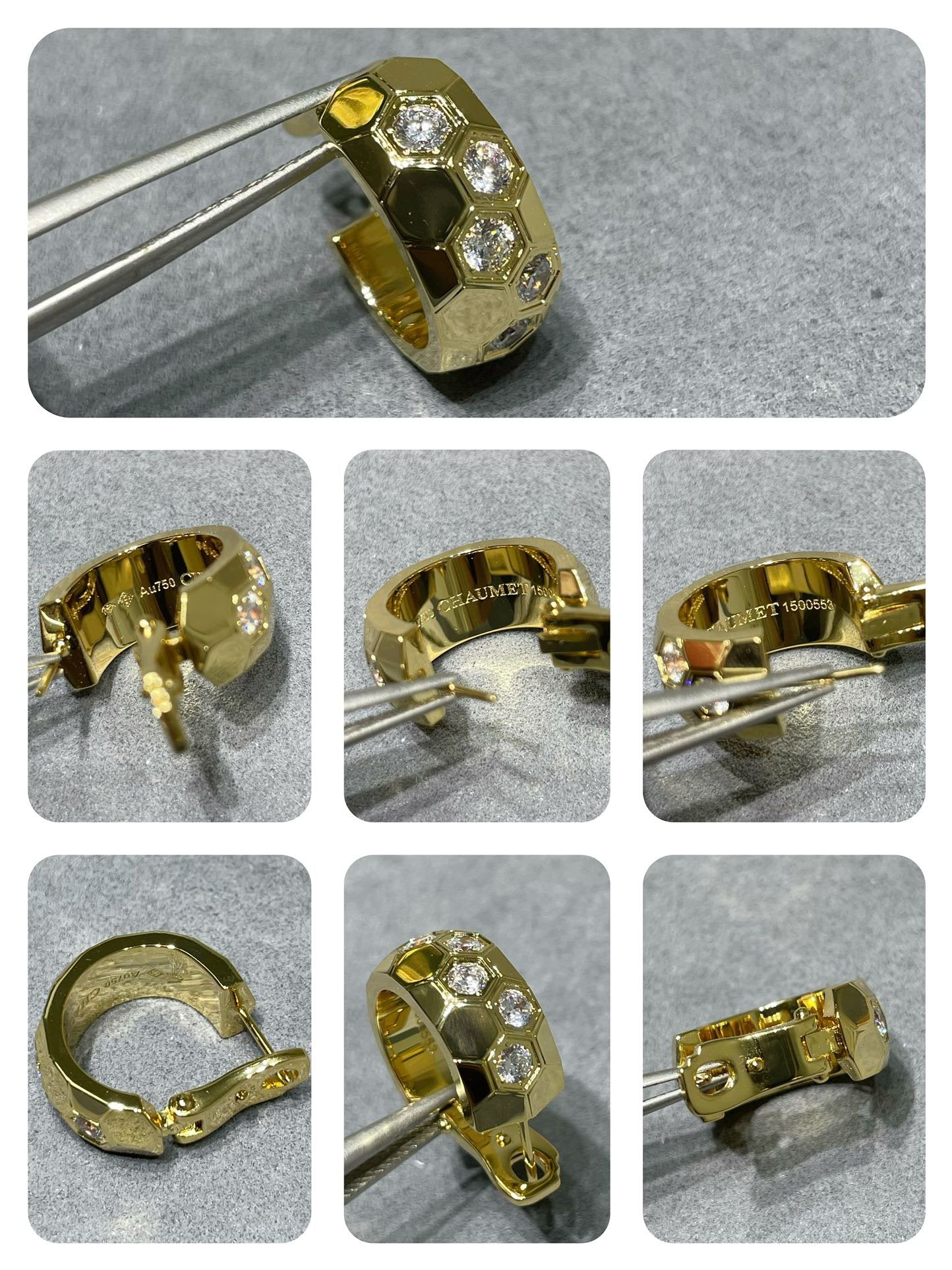 [Marin-Jewelry]BEE LOVE DIAMOND HOOP EARRINGS