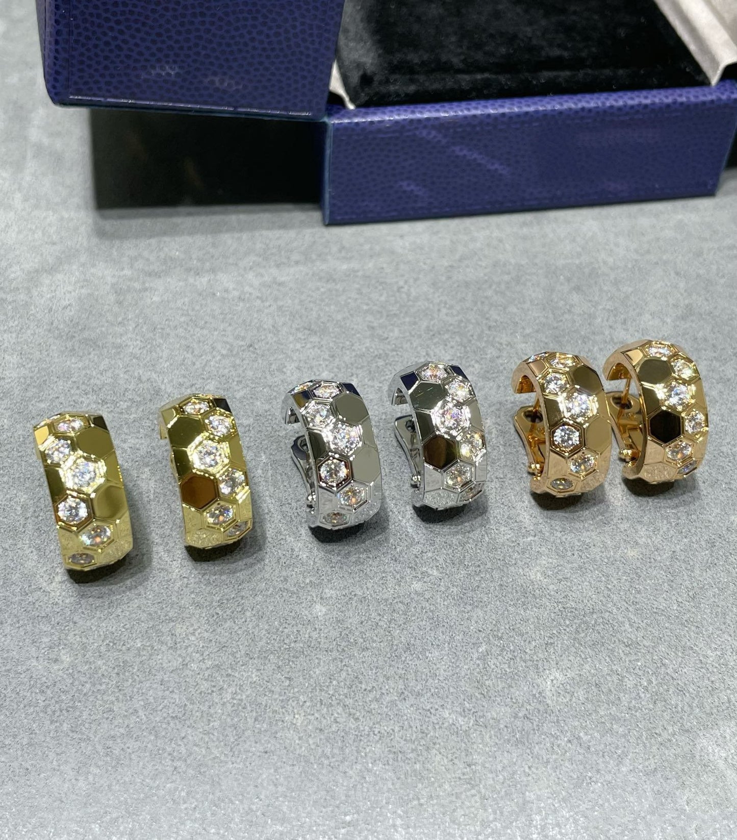 [Marin-Jewelry]BEE LOVE DIAMOND HOOP EARRINGS