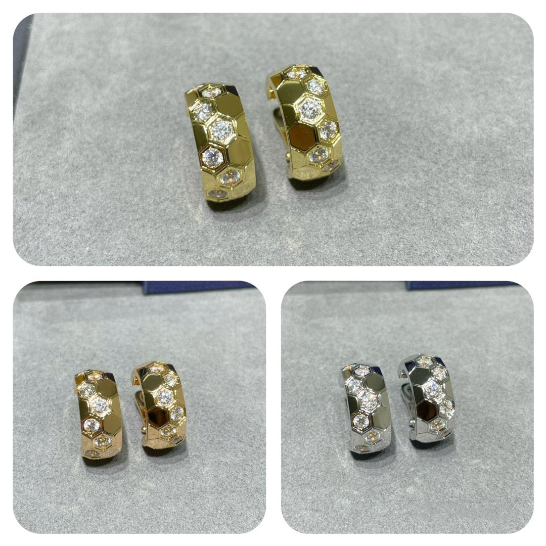 [Marin-Jewelry]BEE LOVE DIAMOND HOOP EARRINGS