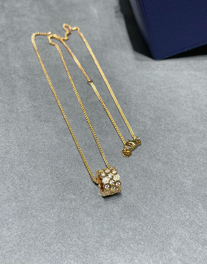 [Marin-Jewelry]BEE LOVE DIAMOND PAVED 3 ROW NECKLACE