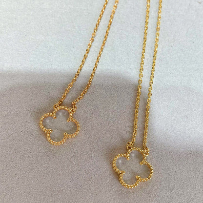 [Marin-Jewelry]CLOVER ROCK CRYSTAL Marin-Jewelry GOLD NECKLACE