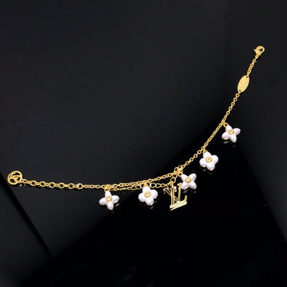 [Marin-Jewelry]LOGO 6 MOTIF STAR AND SUN GOLD BRACELET