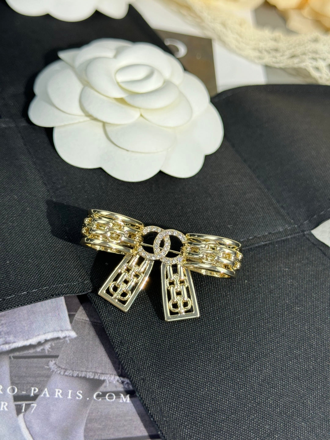 [Marin-Jewelry]25K Hollow Bow Brooch