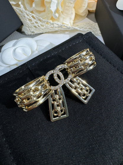 [Marin-Jewelry]25K Hollow Bow Brooch