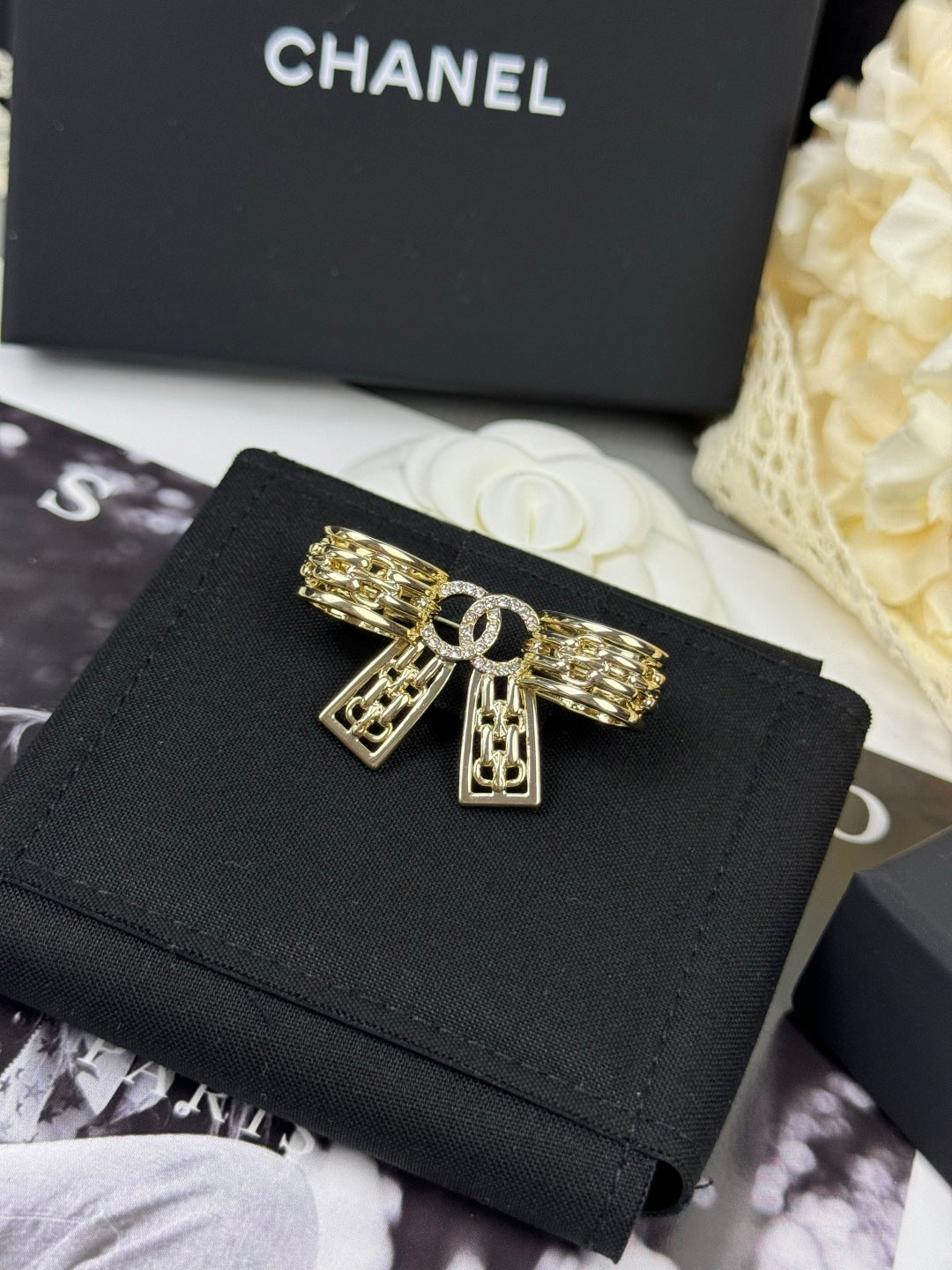 [Marin-Jewelry]25K Hollow Bow Brooch