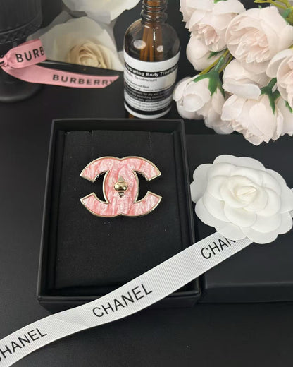 [Marin-Jewelry]Pink Resin Classic Brooch 5cm
