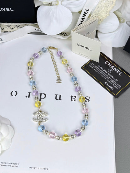[Marin-Jewelry]26C New Spring Collection Colorful Transparent Resin Necklace