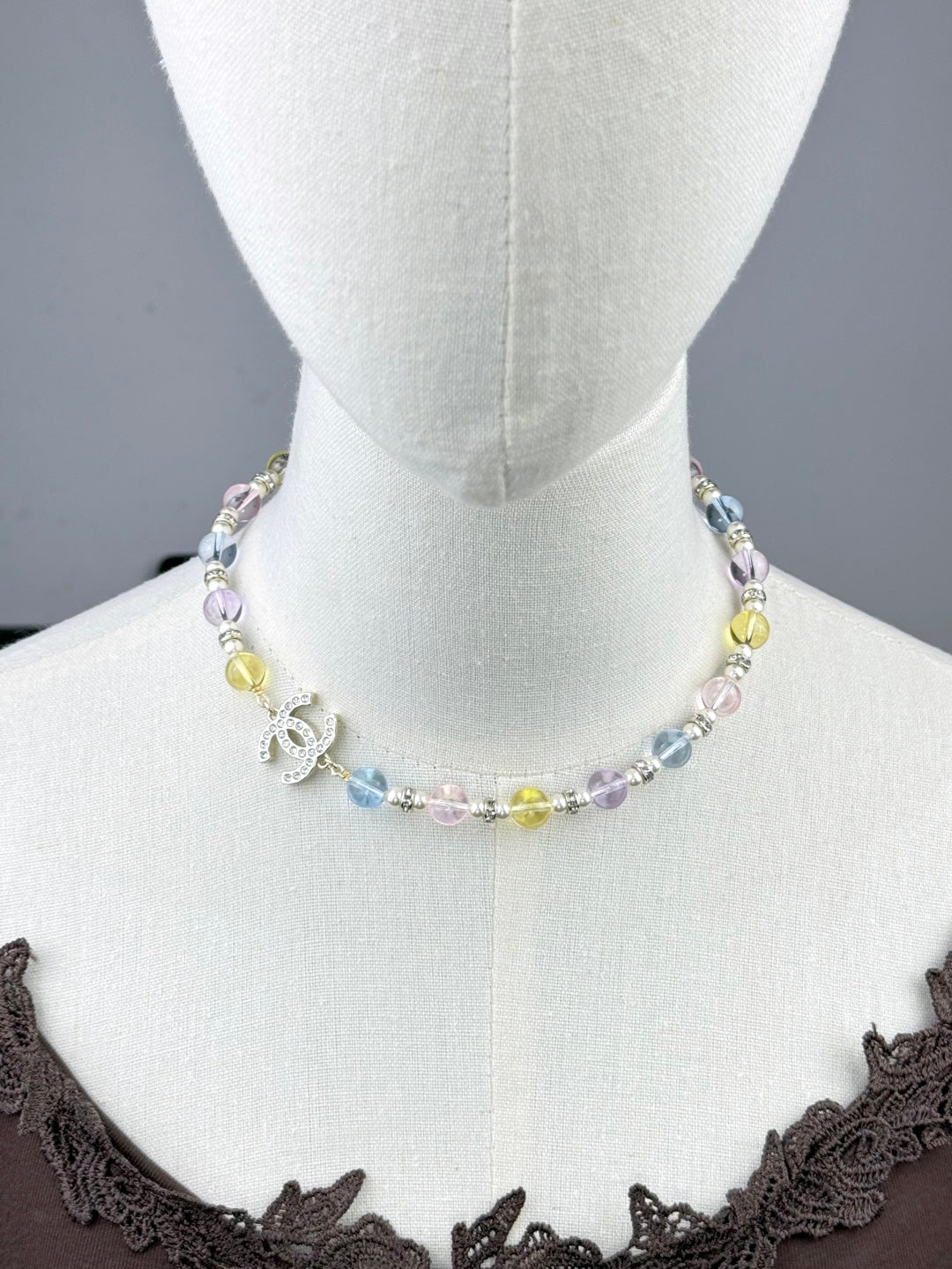 [Marin-Jewelry]26C New Spring Collection Colorful Transparent Resin Necklace