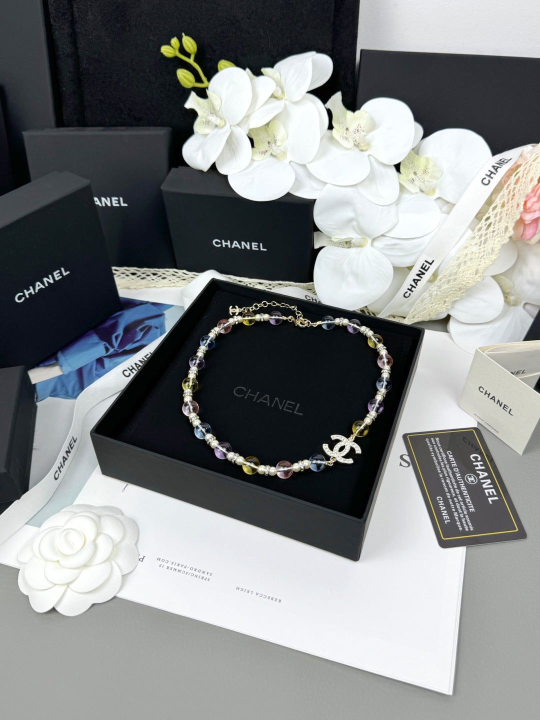 [Marin-Jewelry]26C New Spring Collection Colorful Transparent Resin Necklace
