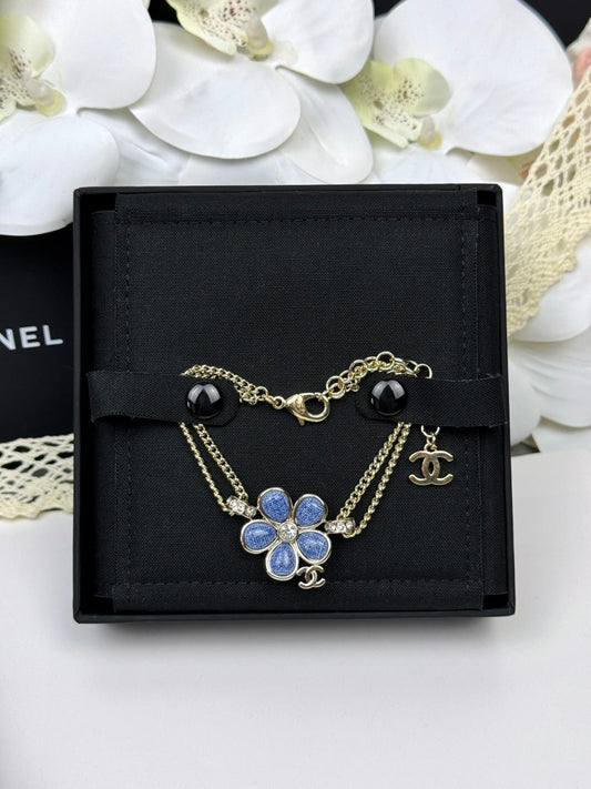 [Marin-Jewelry]VOLTE New Blue Floral Double-Layer Bracelet