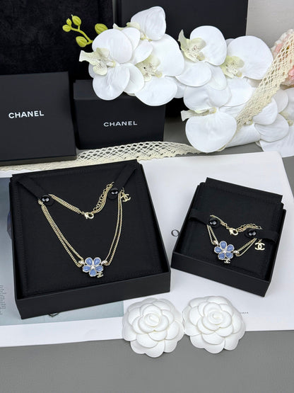 [Marin-Jewelry]VOLTE New Blue Floral Double-Layer Bracelet