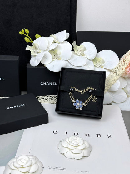[Marin-Jewelry]VOLTE New Blue Floral Double-Layer Bracelet