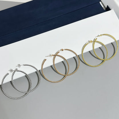 [Marin-Jewelry]SMOOTH BEAD STUD EARRINGS
