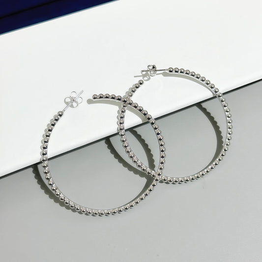 [Marin-Jewelry]SMOOTH BEAD STUD EARRINGS