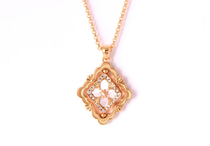 [Marin-Jewelry] B.C.L ENAMEL ROTATING SINGLE-DIAMOND NECKLACE£¨Various colors£©