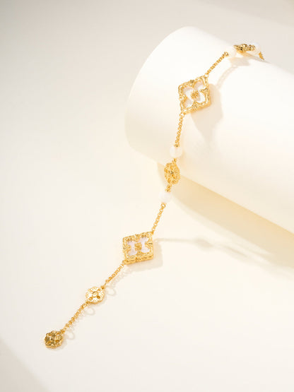 [Marin-Jewelry]B.C.L ENAMELED Three-Flower Bracelet£¨Trumpet)