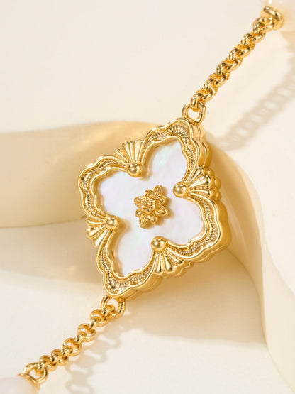 [Marin-Jewelry]B.C.L ENAMELED Three-Flower Bracelet£¨Trumpet)