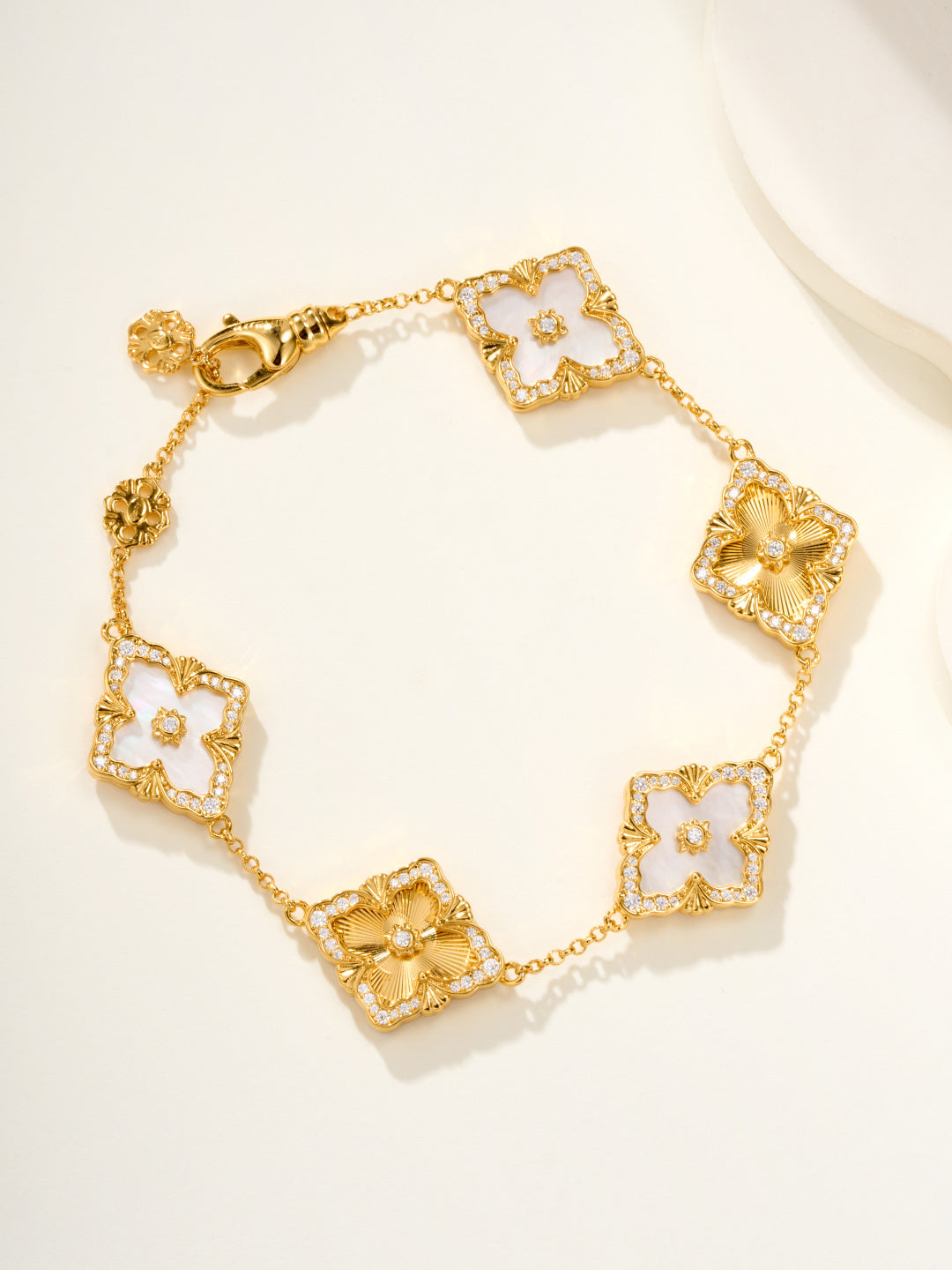 [Marin-Jewelry]B.C.L ENAMELED Five-Flower Bracelet£¨Various Colors) BIG SIZE