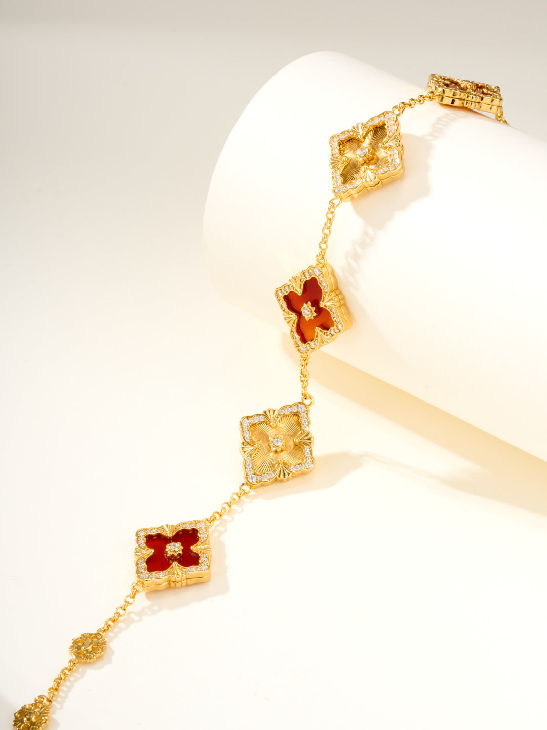 [Marin-Jewelry]B.C.L ENAMELED Five-Flower Bracelet£¨Various Colors) BIG SIZE