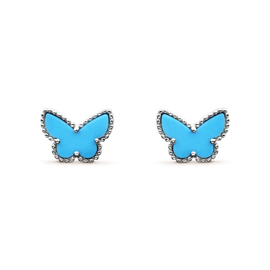 [Marin-Jewelry]BUTTERFLY TURQUOISE EARRINGS SILVER