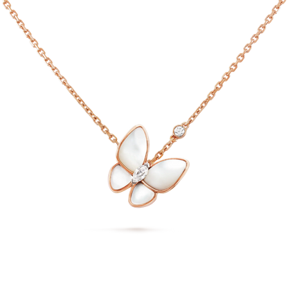 [Marin-Jewelry]BUTTERFLY MOP DIAMOND NECKLACE