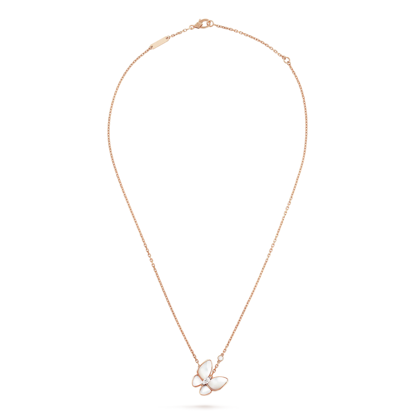[Marin-Jewelry]BUTTERFLY MOP DIAMOND NECKLACE