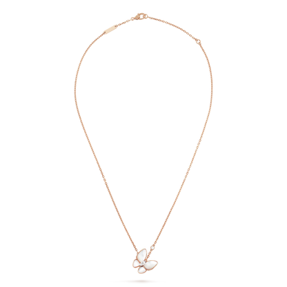 [Marin-Jewelry]BUTTERFLY MOP DIAMOND NECKLACE