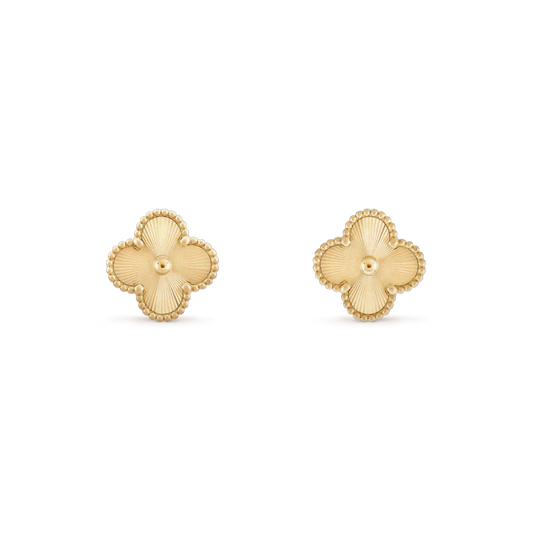 [Marin-Jewelry]CLOVER MINI 9.5MM LASER EARRINGS