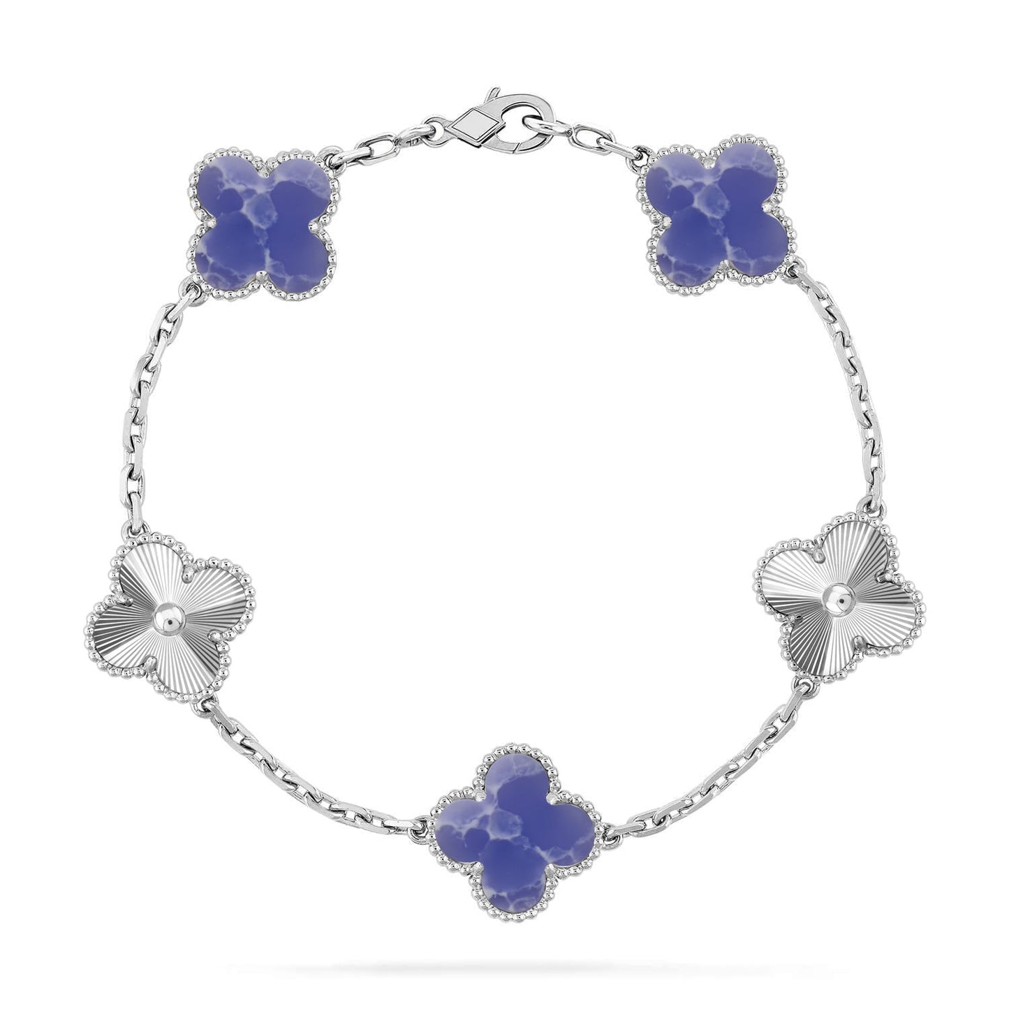 [Marin-Jewelry]CLOVER 5 MOTIF BLUE VEINS BRACELET COLLECTION