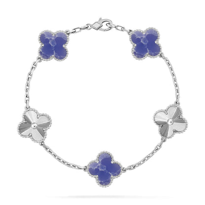 [Marin-Jewelry]CLOVER 5 MOTIF BLUE VEINS BRACELET COLLECTION