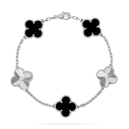 [Marin-Jewelry] CLOVER 5 MOTIF ONYXS BRACELET COLLECTION