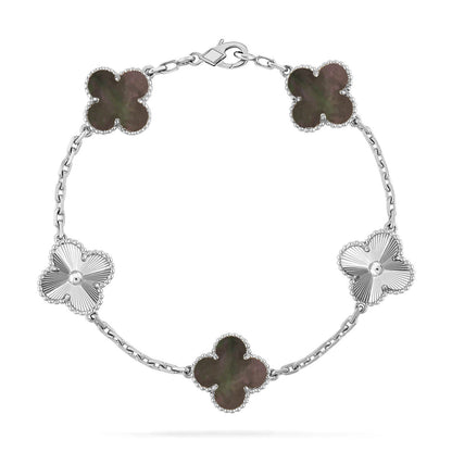 [Marin-Jewelry] CLOVER 5 MOTIF GRAY MOP BRACELET COLLECTION