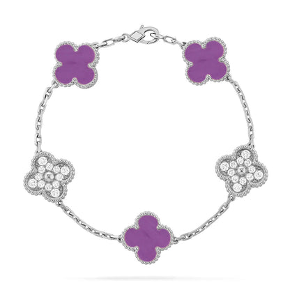 [Marin-Jewelry] CLOVER 5 MOTIF VIOLET BRACELET COLLECTION