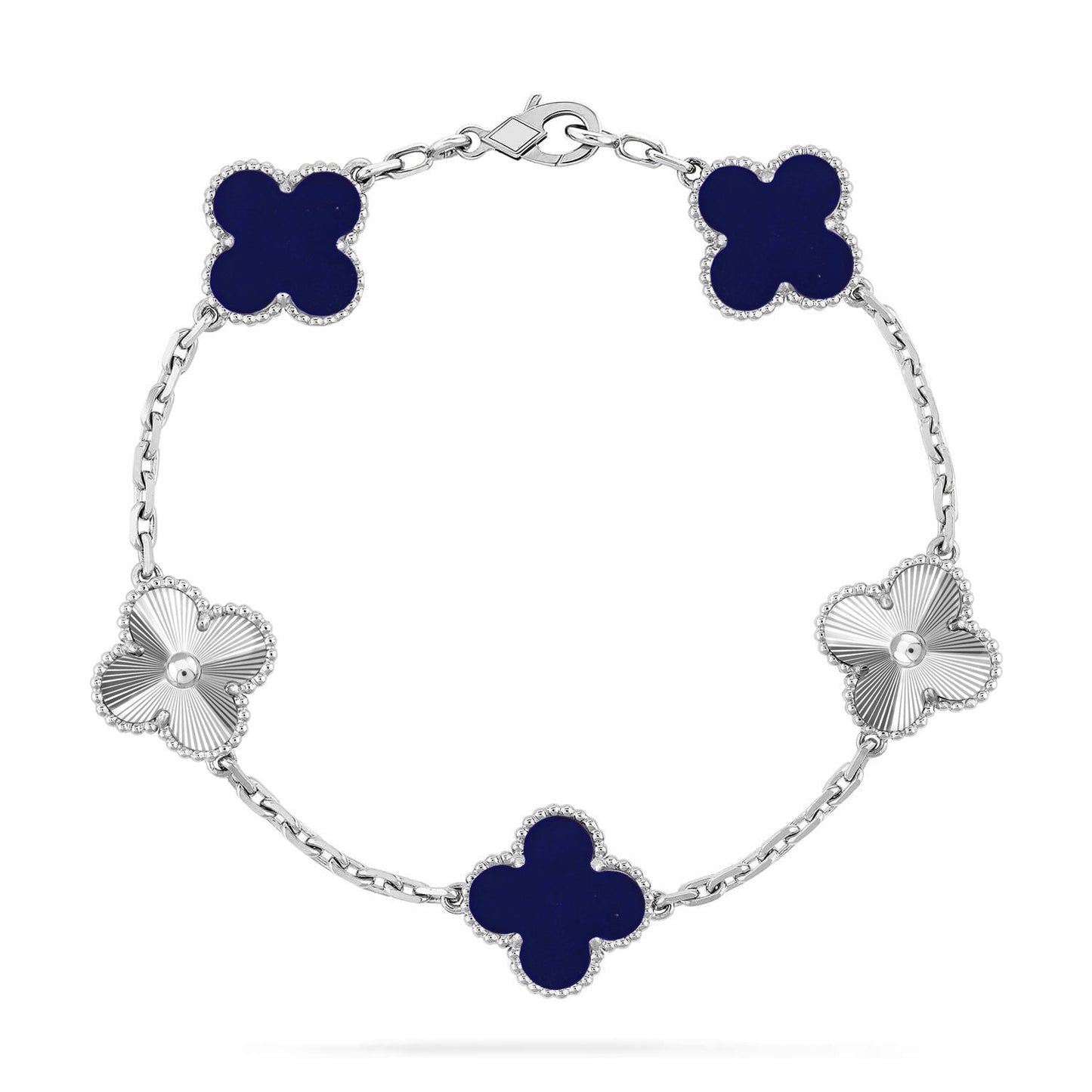 [Marin-Jewelry]CLOVER 5 MOTIF LAPIS LAZULI BRACELET COLLECTION