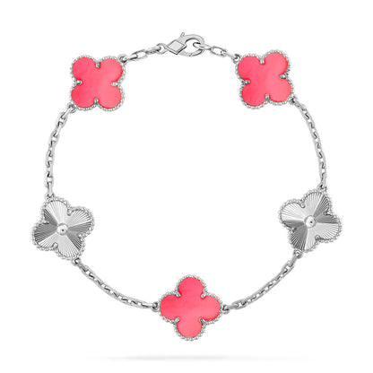 [Marin-Jewelry] CLOVER 5 MOTIFS  PINK MOP BRACELET COLLECTION