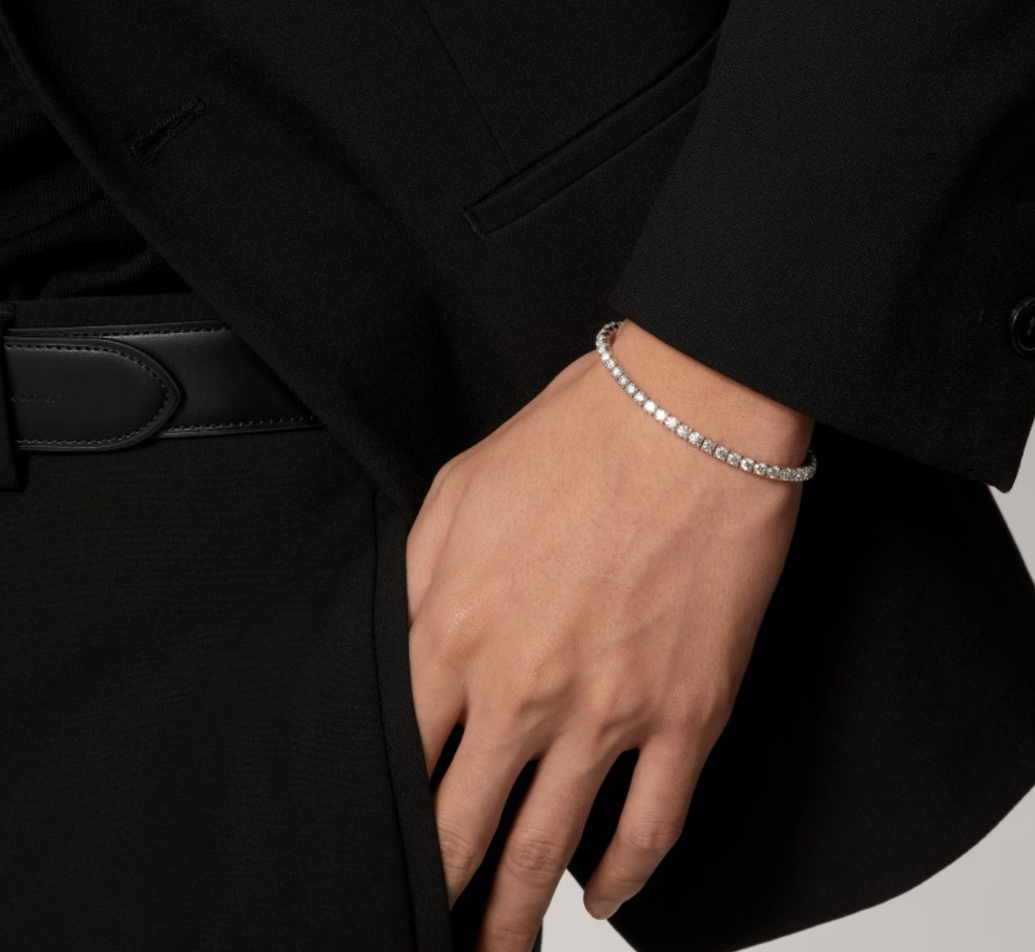 [Marin-Jewelry]  CLASSIC BASEBALL BRACELAT, 52 DIAMOND