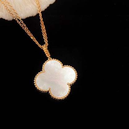 [Marin-Jewelry]CLOVER 25MM MOP LARGE PENDANT NECKLACE