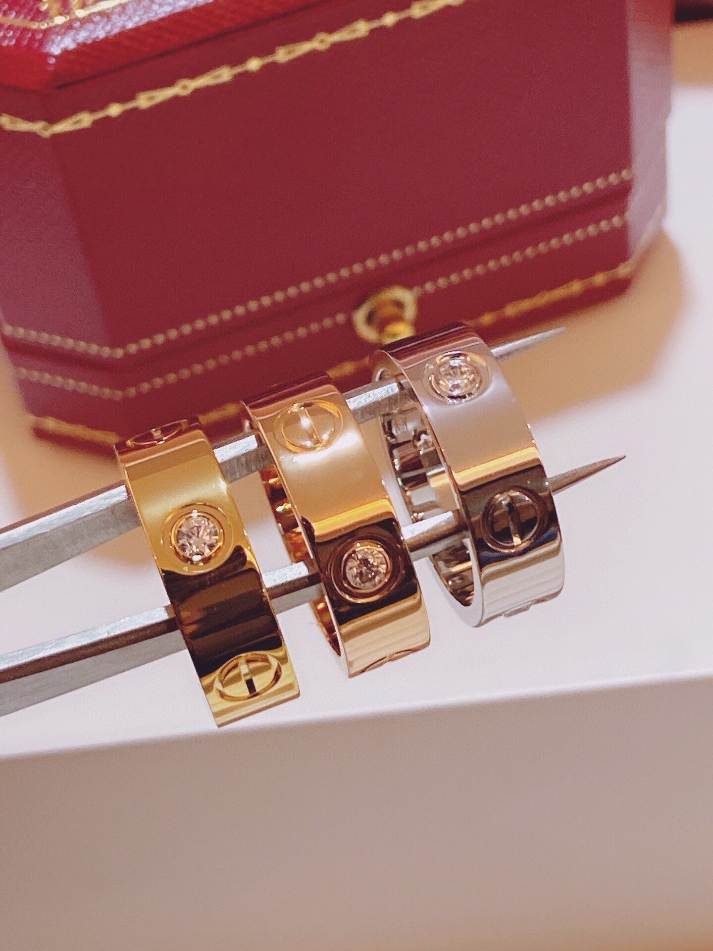 [Marin-Jewelry]Three-Diamond Ring