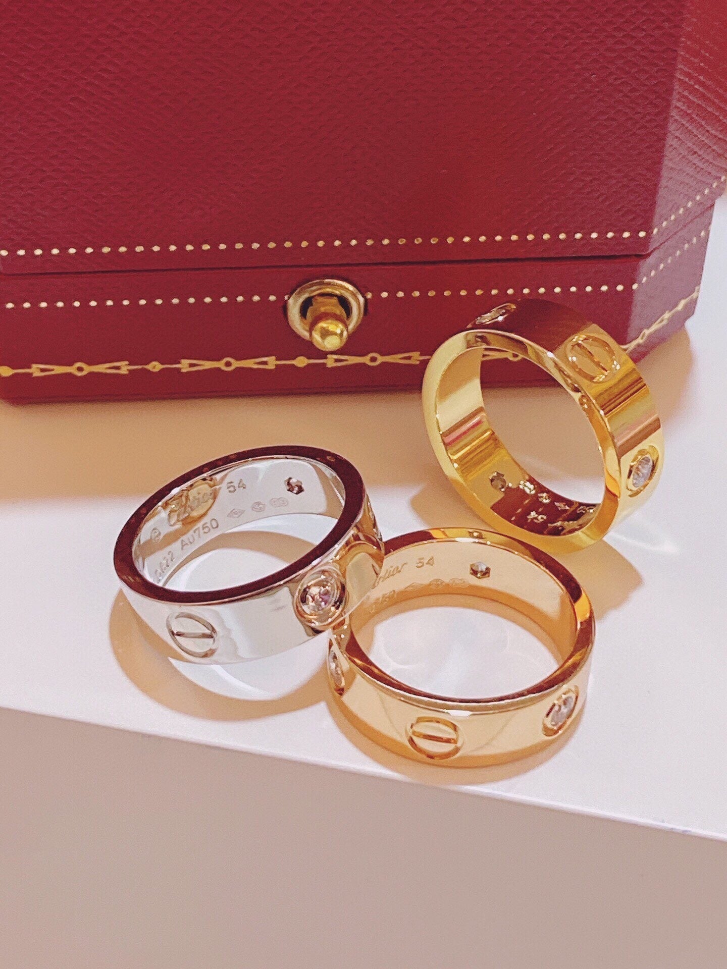 [Marin-Jewelry]Three-Diamond Ring
