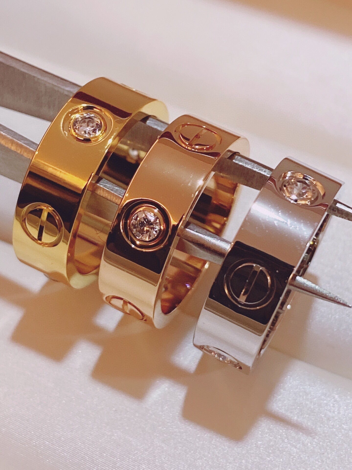 [Marin-Jewelry]Three-Diamond Ring
