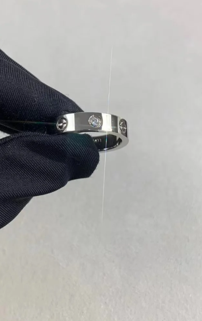 [Marin-Jewelry]LOVE RING 4MM 1 DIAMOND SILVER