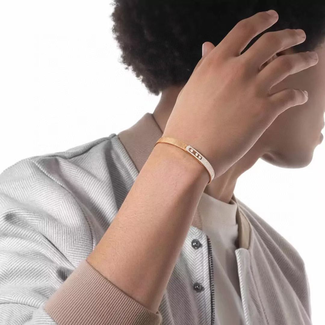 [Marin-Jewelry]2026 BRAND-NEW FROSTED BRACELET WITH DIAMONDS THREE COLORS