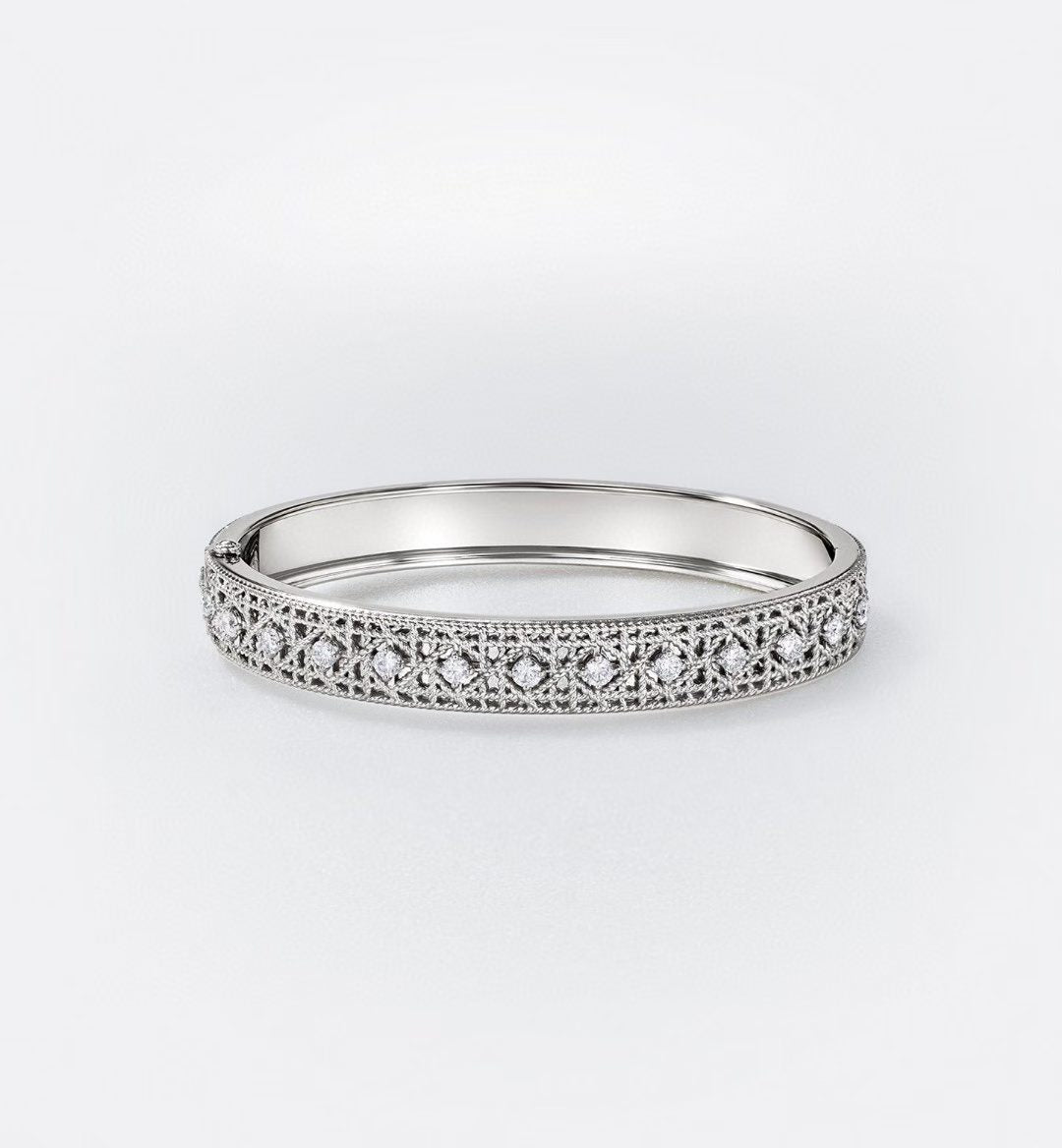 [?Marin-Jewelry]2026 WOVEN-PATTERN BRACELET SET WITH FULL DIAMOND INLAY THREE-COLORS