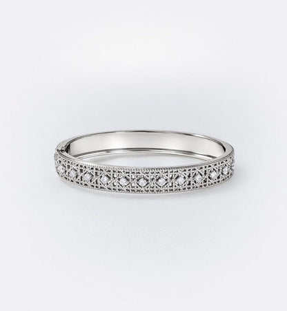 [?Marin-Jewelry]2026 WOVEN-PATTERN BRACELET SET WITH FULL DIAMOND INLAY THREE-COLORS