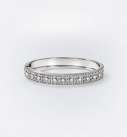 [?Marin-Jewelry]2026 WOVEN-PATTERN BRACELET SET WITH FULL DIAMOND INLAY THREE-COLORS