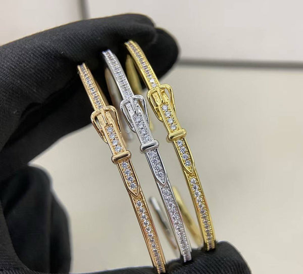 [?Marin-Jewelry]BRACELET SERTI DE DIAMANTS TROIS COULEURS