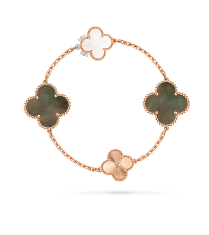 [Marin-Jewelry]DETACHABLE CLOVER 15(11+4) FLOWER SILVER NECKLACE SET