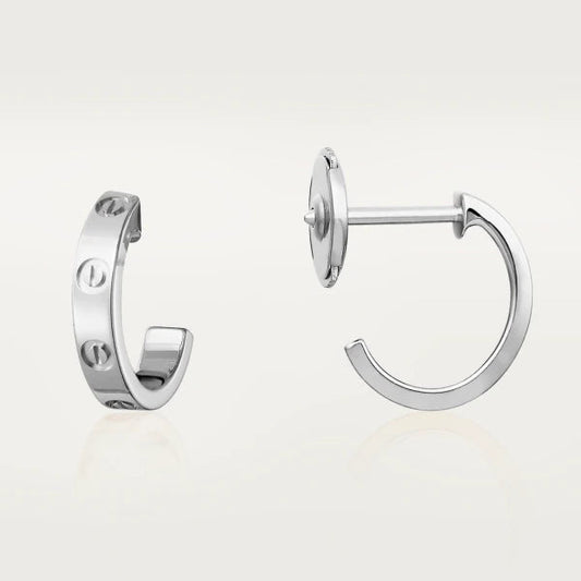 [Marin-Jewelry]LOVE EARRINGS 2.65MM SILVER