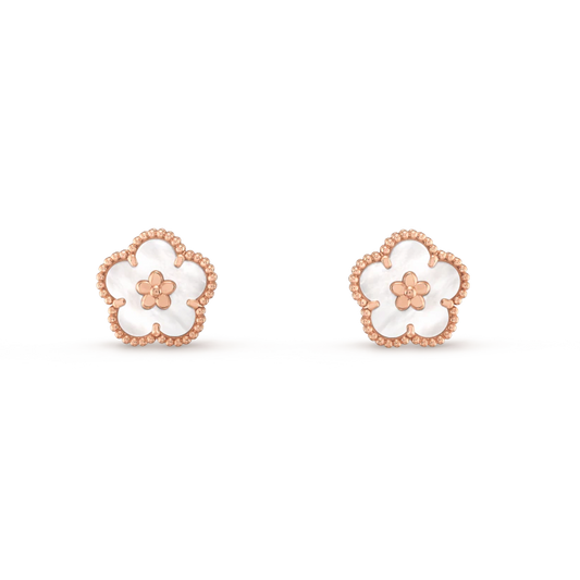[Marin-Jewelry]LUCKY PINK GOLD WHITE MOP EARRINGS